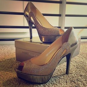Marc Fisher glitter heels